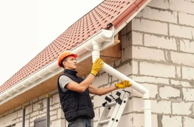 Pose et remplacement de gouttières à Semarey